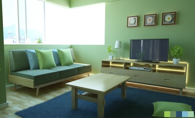 緑こそ至高なり 緑のカーテンやラグをコーディネートしたお部屋６選 インテリアハート