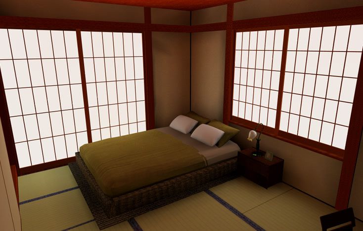 和室にベッドを配置して寝室に模様替えする インテリアハート