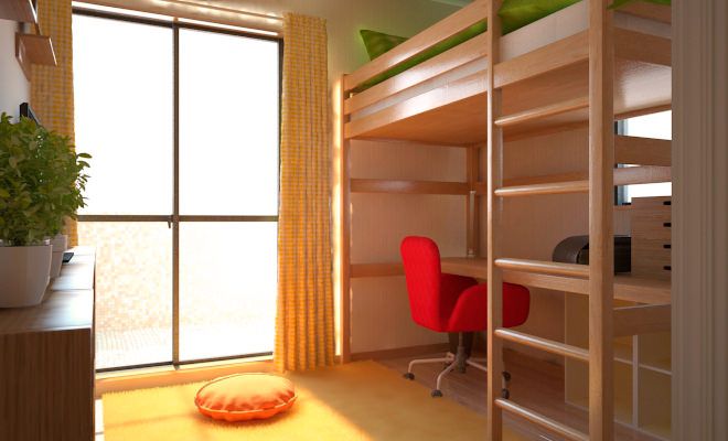 ロフトベッドを活用した無印家具で作る５畳の子供部屋事例 子供部屋のレイアウト インテリアコーディネート