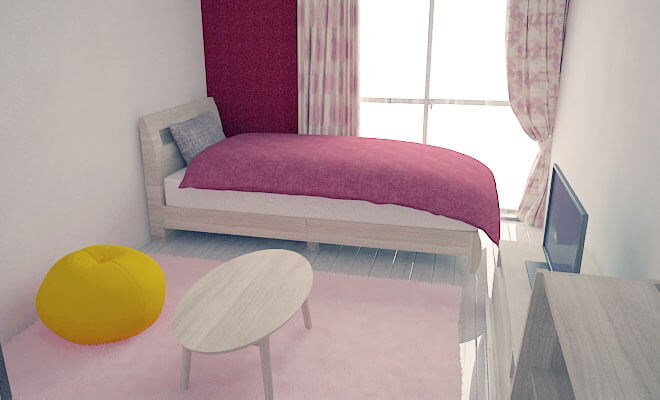 和室がかわいい ６畳和室をさらにキュートにコーディネート 一人暮らしのワンルームインテリア